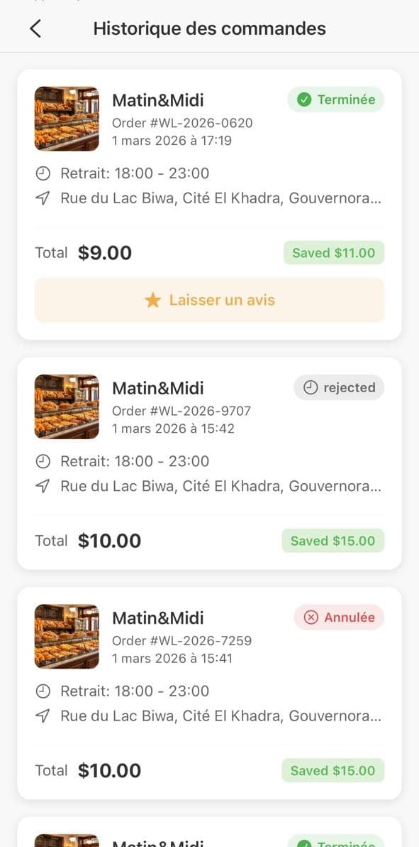 Completed orders and savings on Naamâ